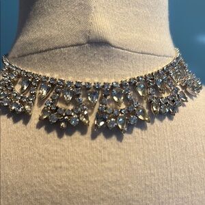 Elegant Silver Crystal Necklace